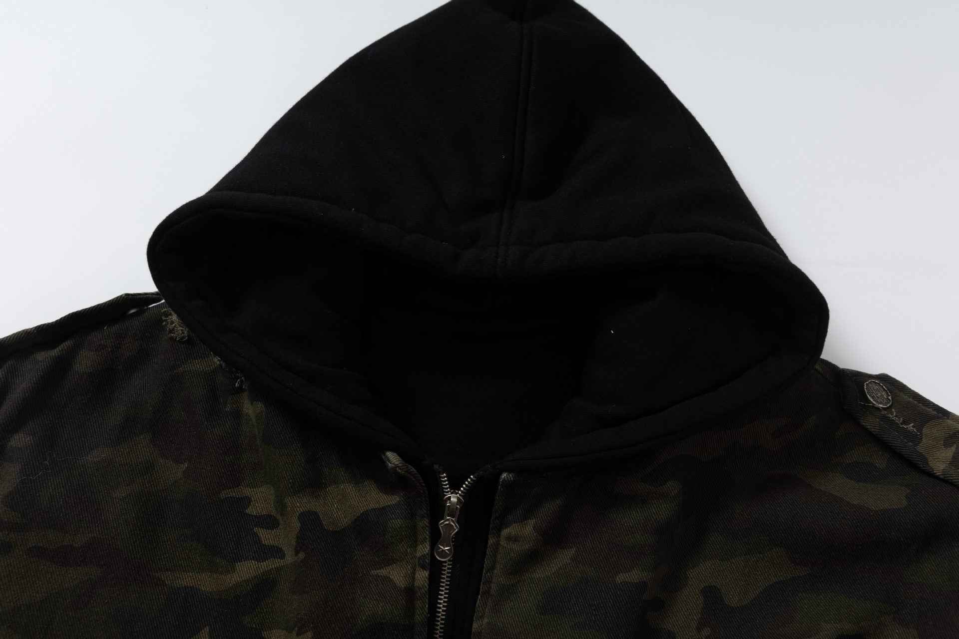 Camo Distressed | Metal Button Coat