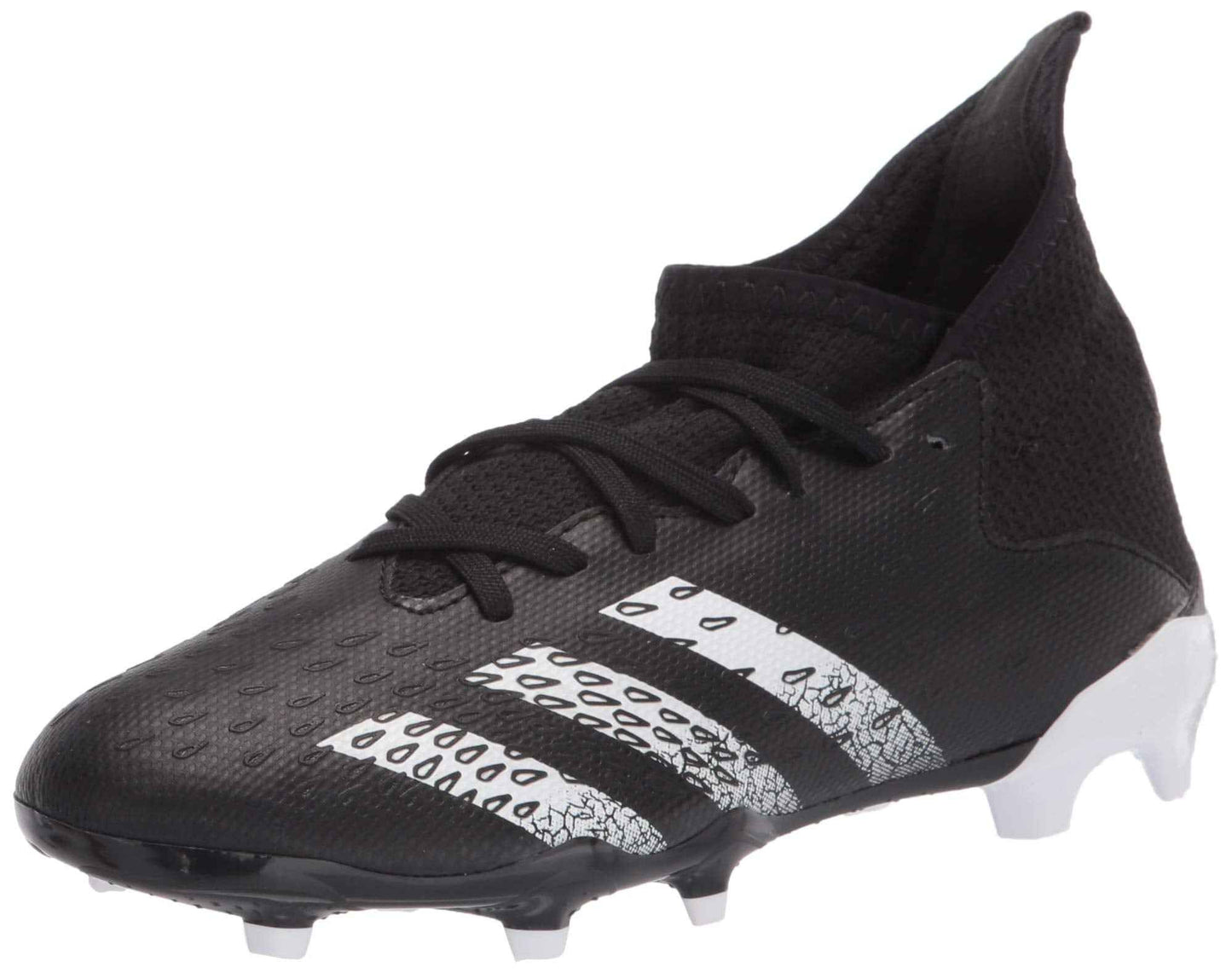 adidas Firm Ground Predator Freak .3 Soccer Shoe (boys) Black/White/Black 12 Little Kid