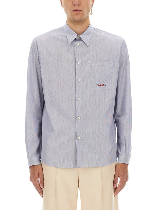 Valentino Men Striped Cotton Shirt