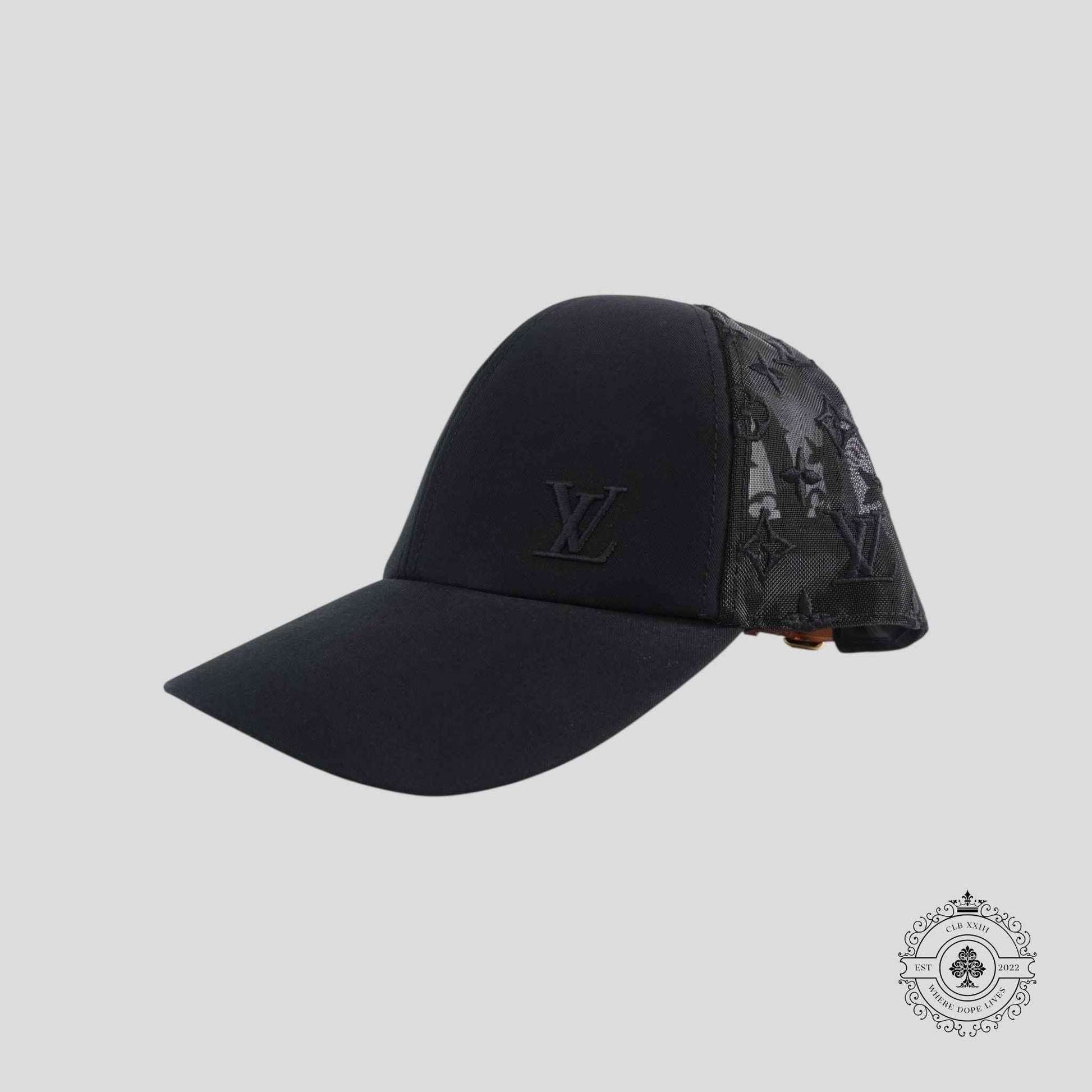 Louis Vuitton Monogram Mesh Baseball Cap in Black