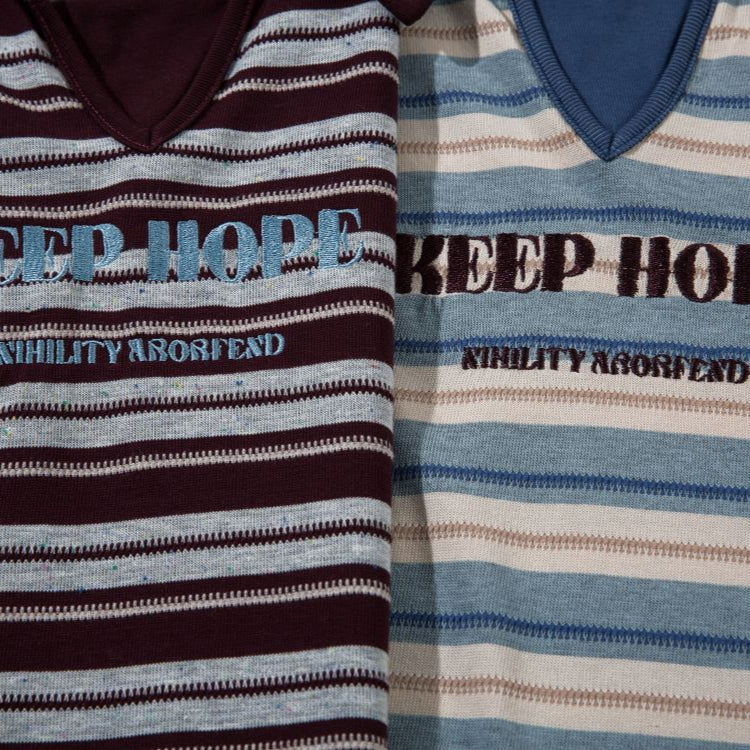 Keep Hope Stripe Polo T-shirt