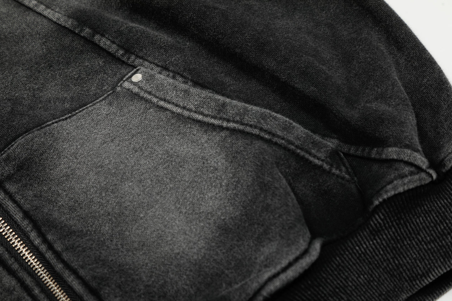Washed | Oversized Zip Up Hoodie