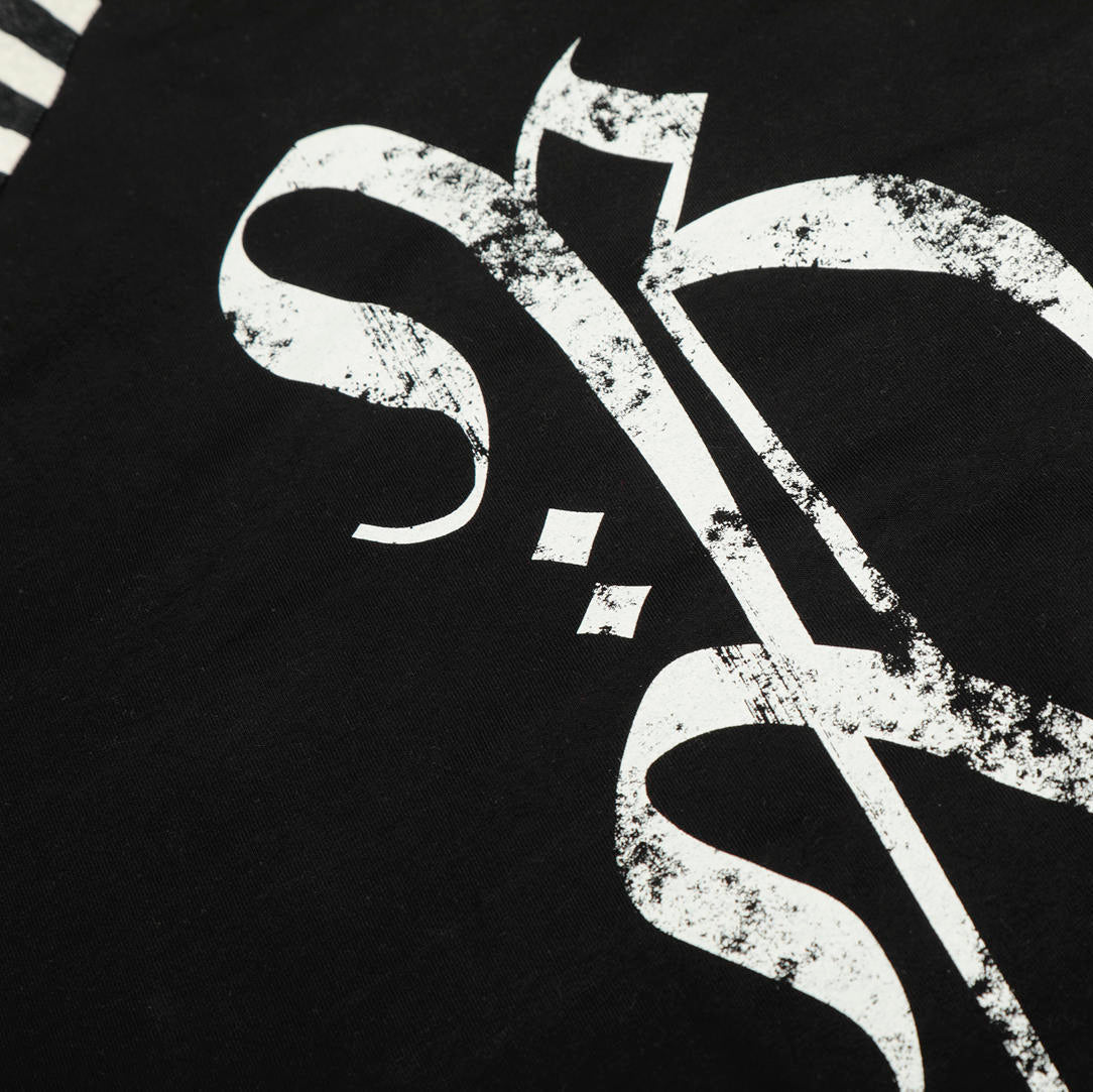 Gravecross Striped Raglan T-shirt