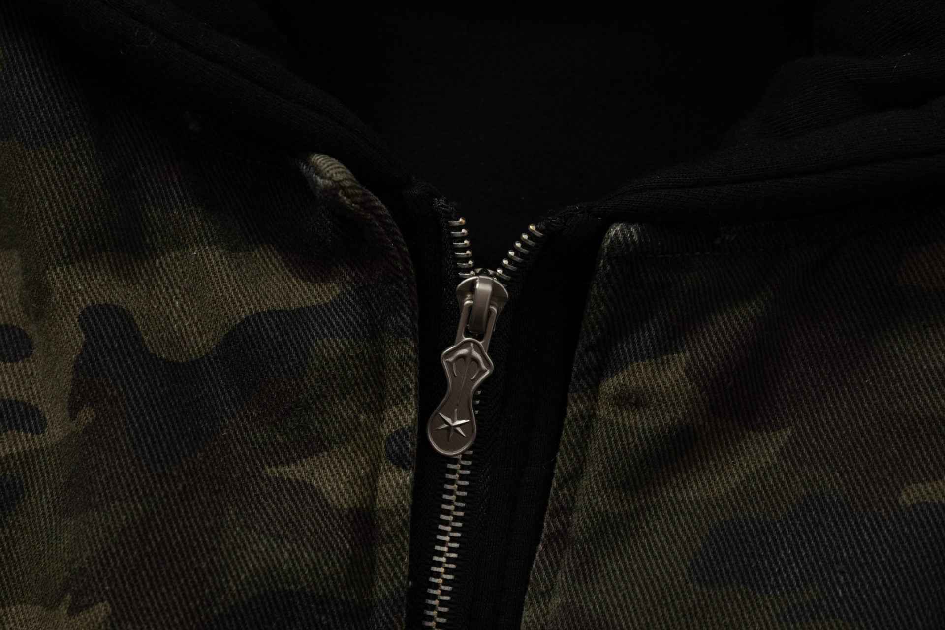 Camo Distressed | Metal Button Coat