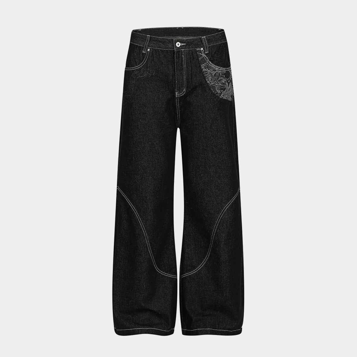 High Street Embroidery | Hip-Hop Jeans