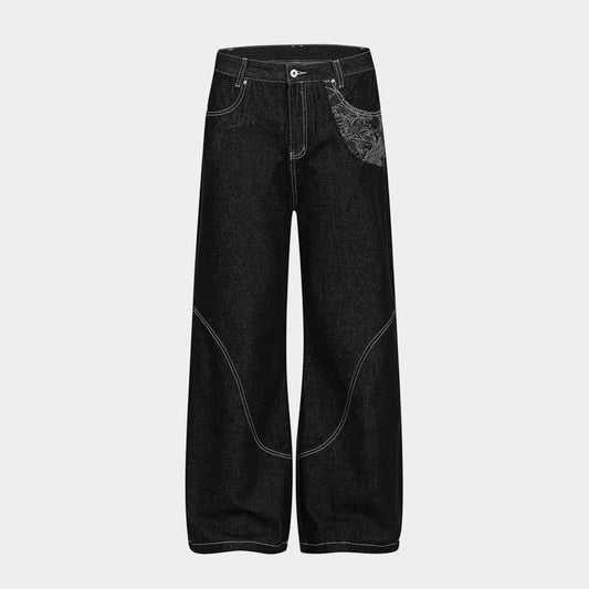 High Street Embroidery | Hip-Hop Jeans