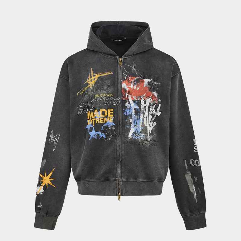 Grunge Graffiti | Full-Zip Hoodie