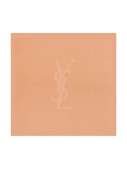 Saint Laurent Women Cassandre Square Scarf In Semi-Sheer Silk Charmeuse