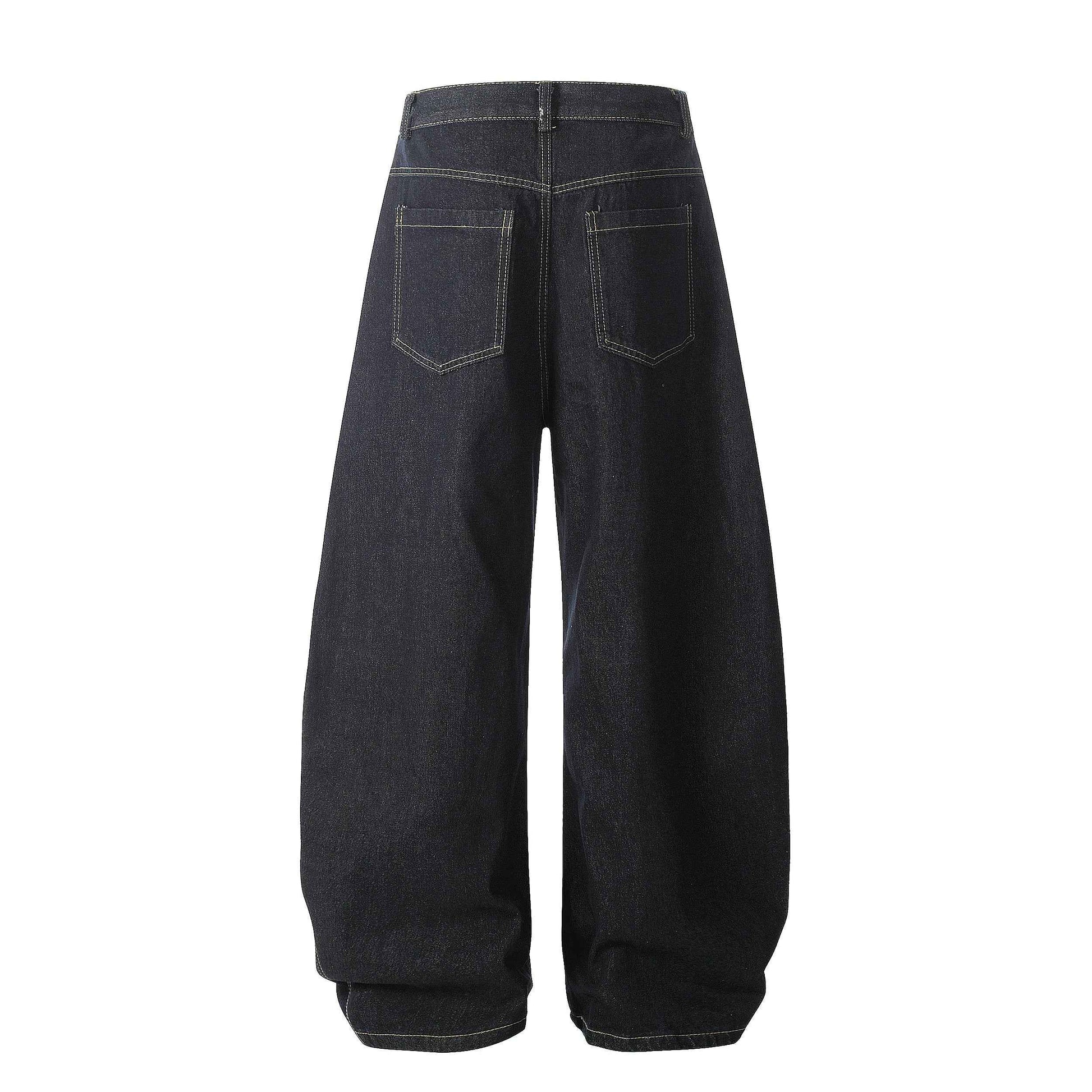 Gingham Tie Barrel | Baggy Jeans