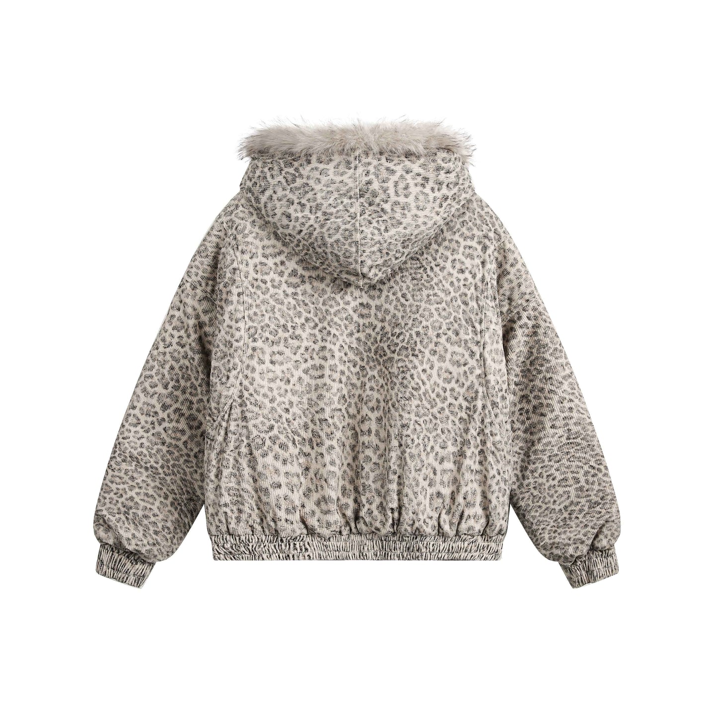 Leopard Patterned / Faux Fur Jacket