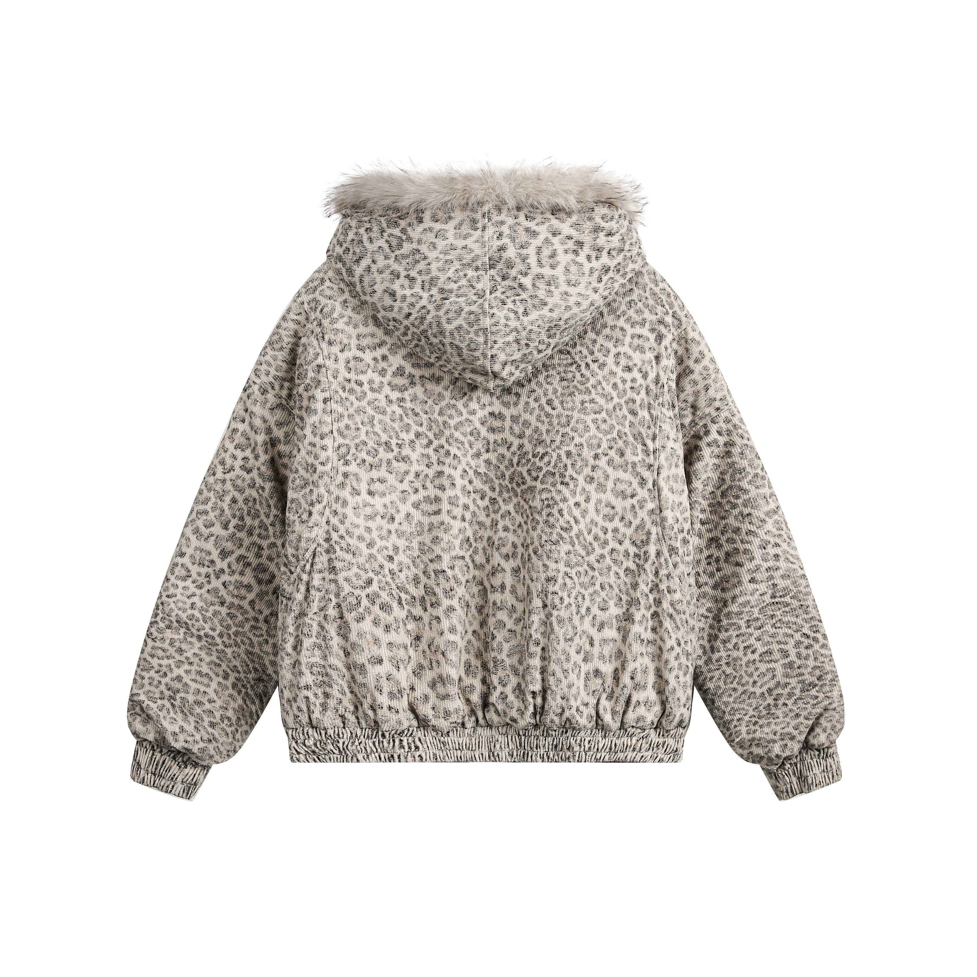 Leopard Patterned / Faux Fur Jacket