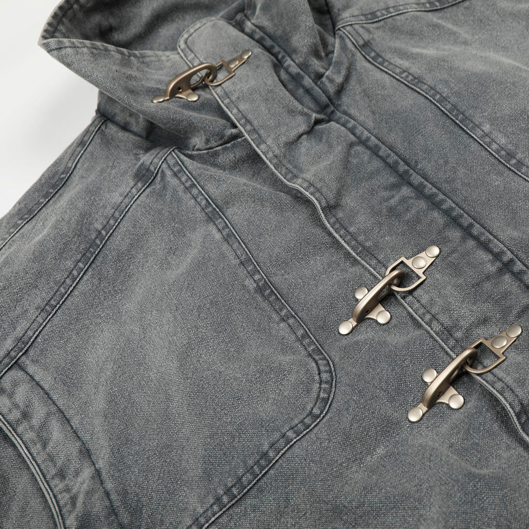 Ironclasp High-Neck Washed Jacket