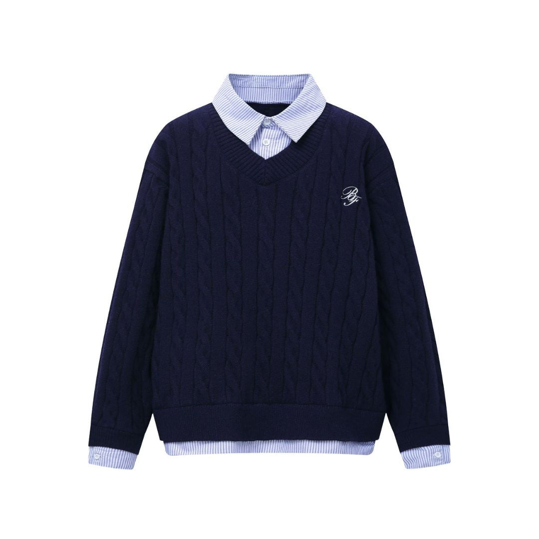 Varsity Prep Layered Sweater