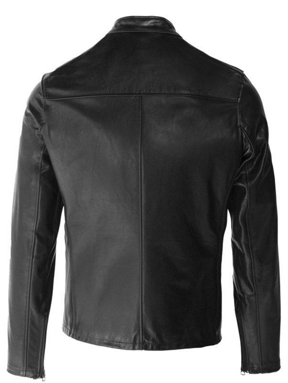 Men's Unlined Waxed Cowhide Cafe Racer Jacket