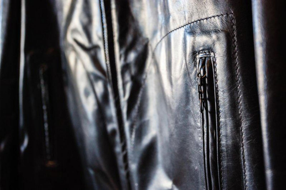 Men's Unlined Waxed Cowhide Cafe Racer Jacket