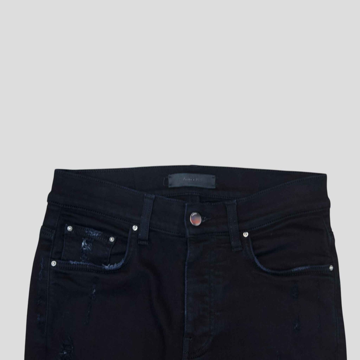 Amiri Serif Logo Jeans in Black