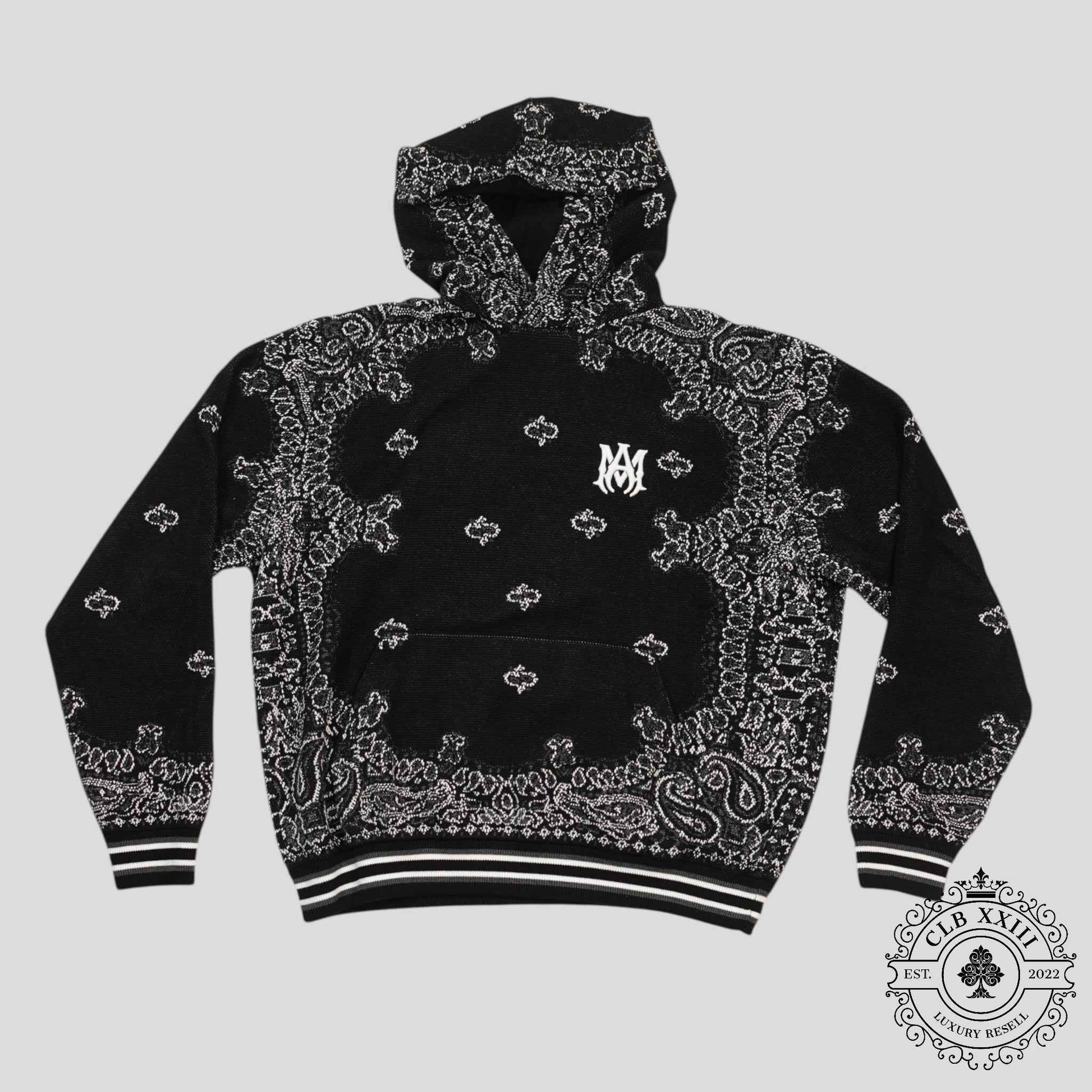 Amiri Bandana Basketball Hoodie in Black