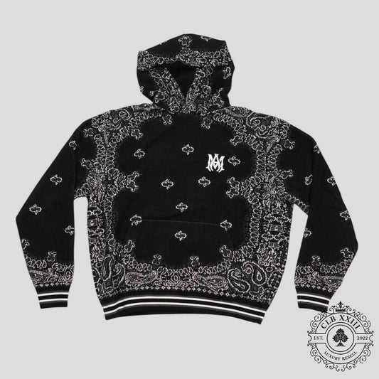 Amiri Bandana Basketball Hoodie in Black