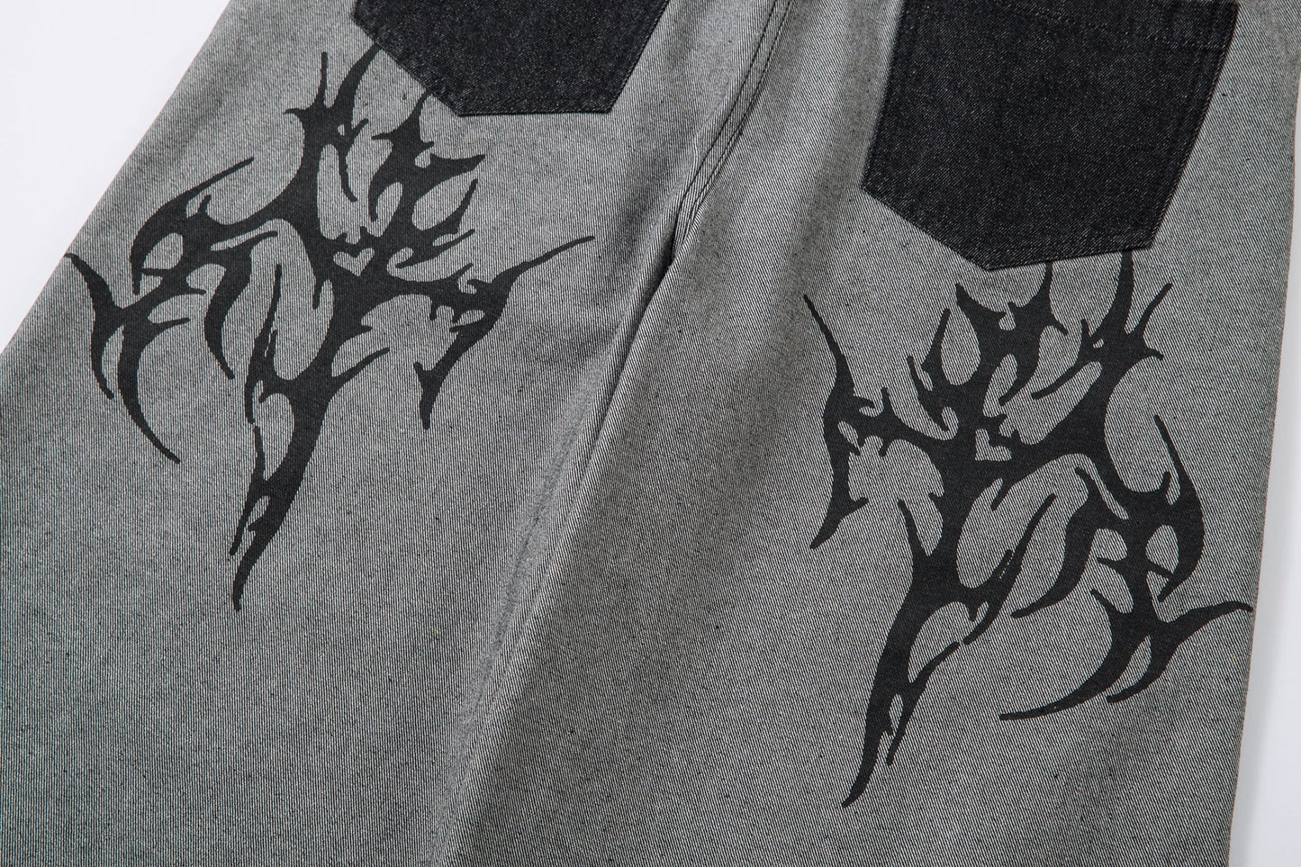 Tribal Flame Print | Baggy Jeans