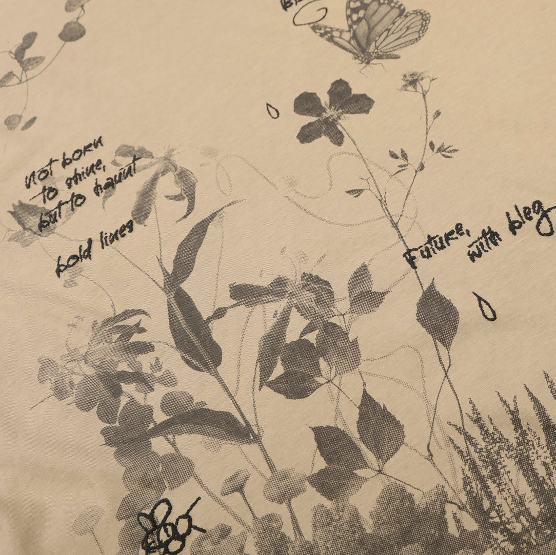 Hollow Bloom Graphic T-Shirt
