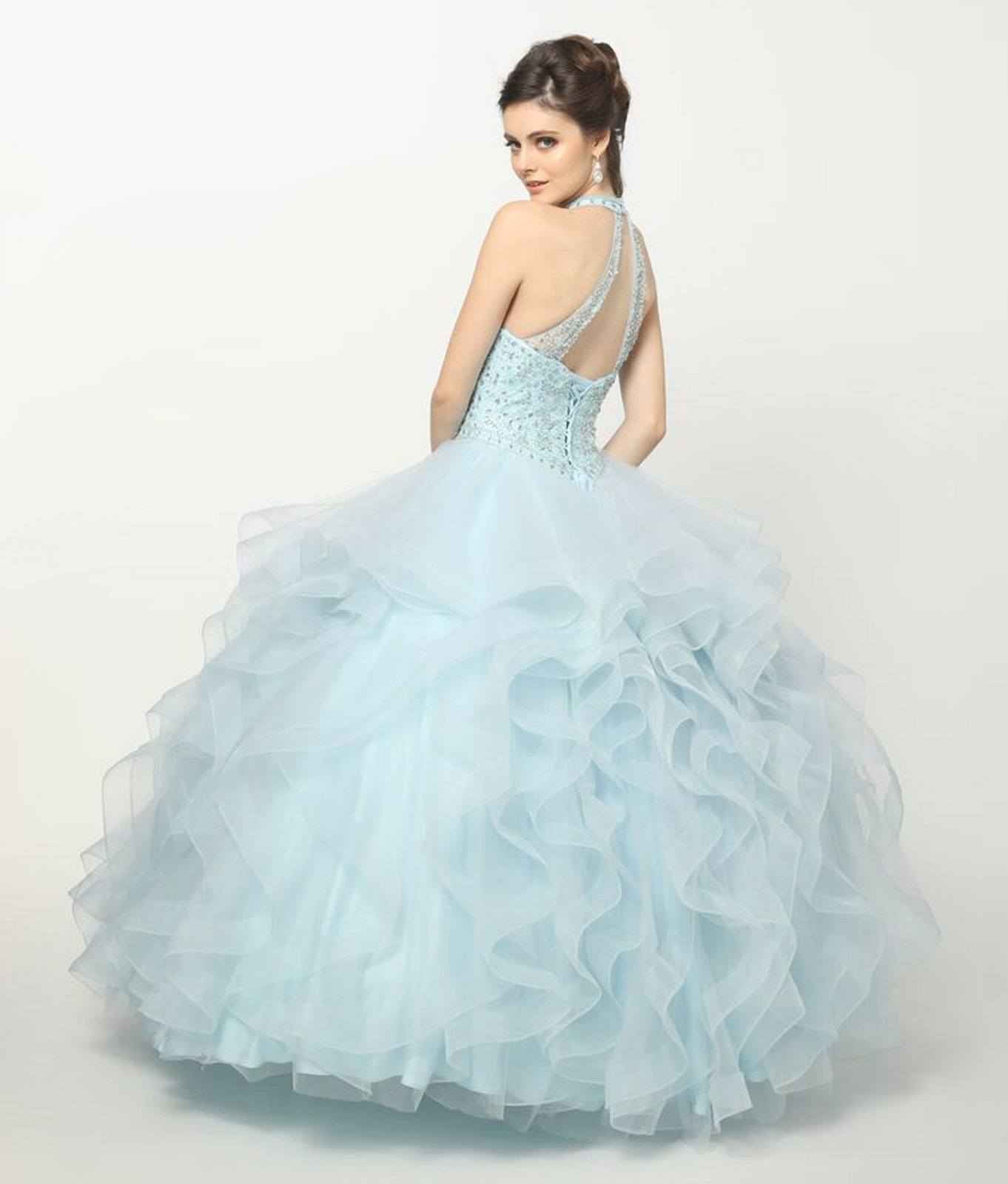 Juliet 1420 Crystal Beading Layered Tulle Skirt Quinceanera Dress