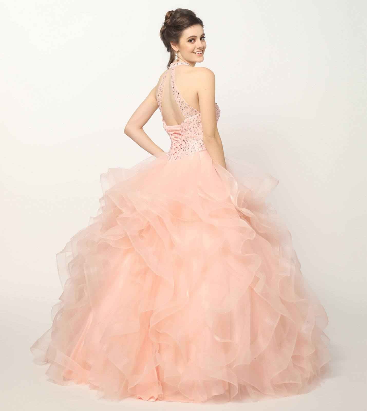 Juliet 1420 Crystal Beading Layered Tulle Skirt Quinceanera Dress