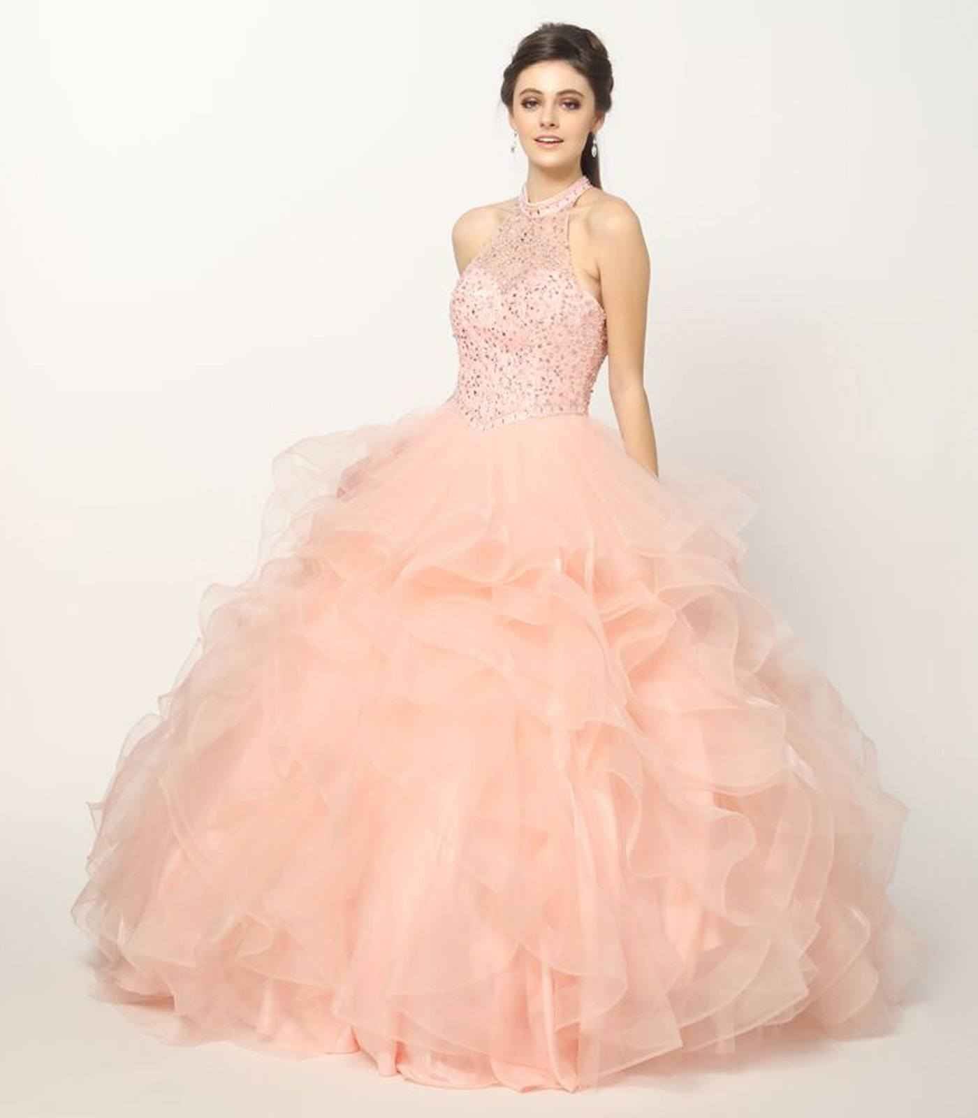 Juliet 1420 Crystal Beading Layered Tulle Skirt Quinceanera Dress