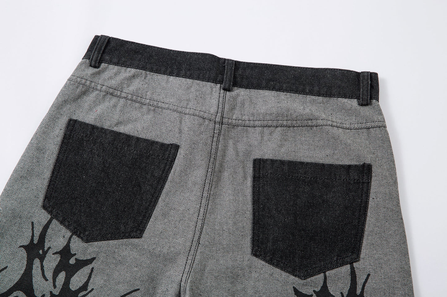 Tribal Flame Print | Baggy Jeans
