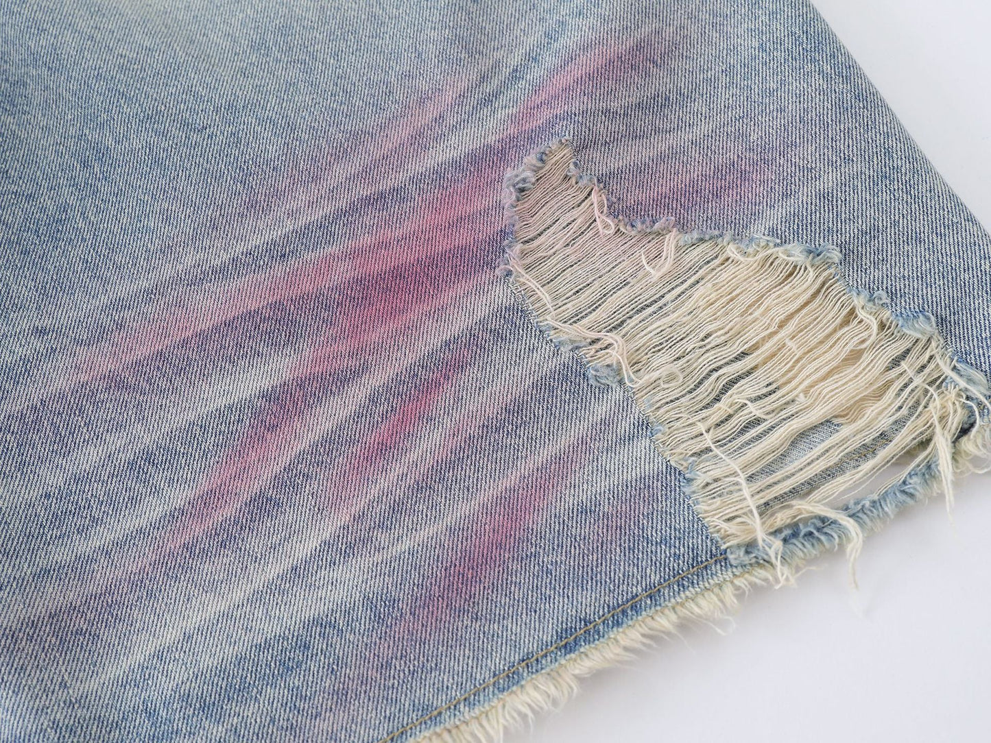 Pink Spray | Washed Denim Shorts