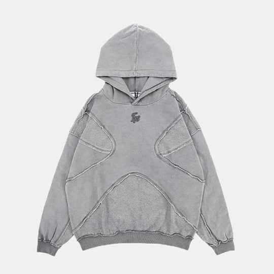 Washed Hoodie | Panelled Streetwear Pullover