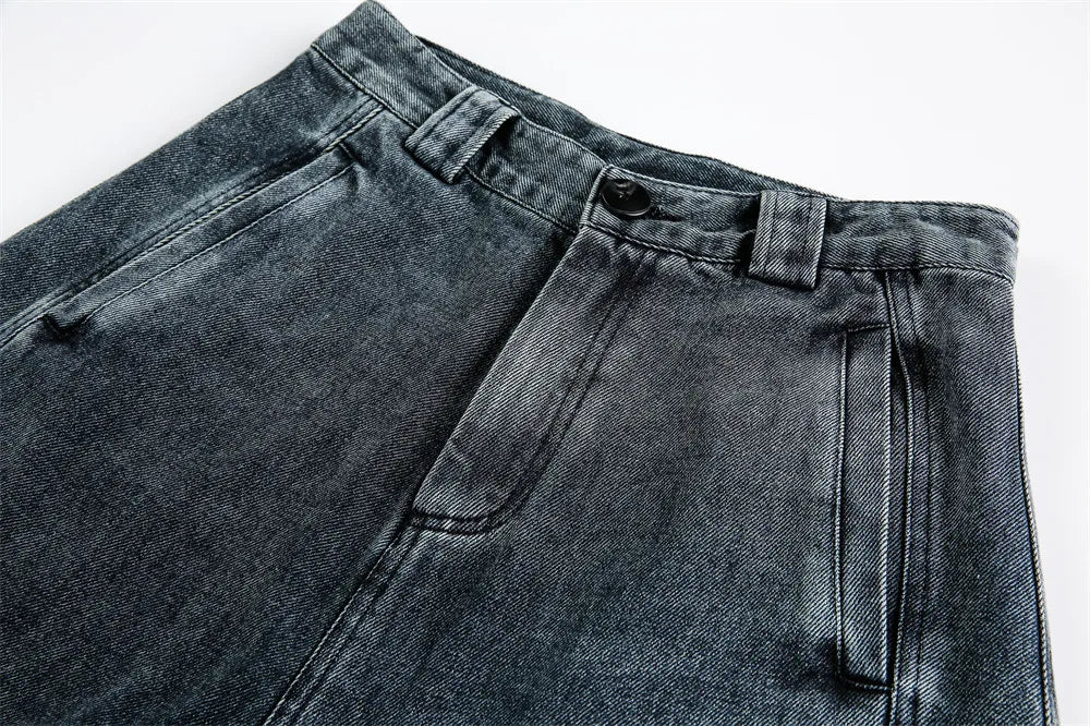 Slate Wide-Leg Baggy Jeans