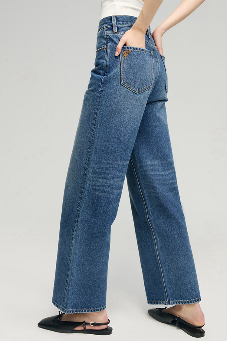 The Cityer Crop Wide Jeans HJ009 - JUSTLUXURY