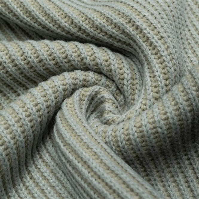 Faded Ribbed Knit Sweater