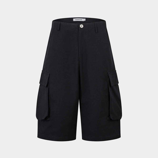 Black utility | cargo shorts