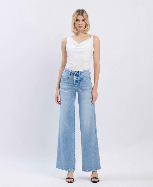 Hollis High Rise Patch Pocket Jean