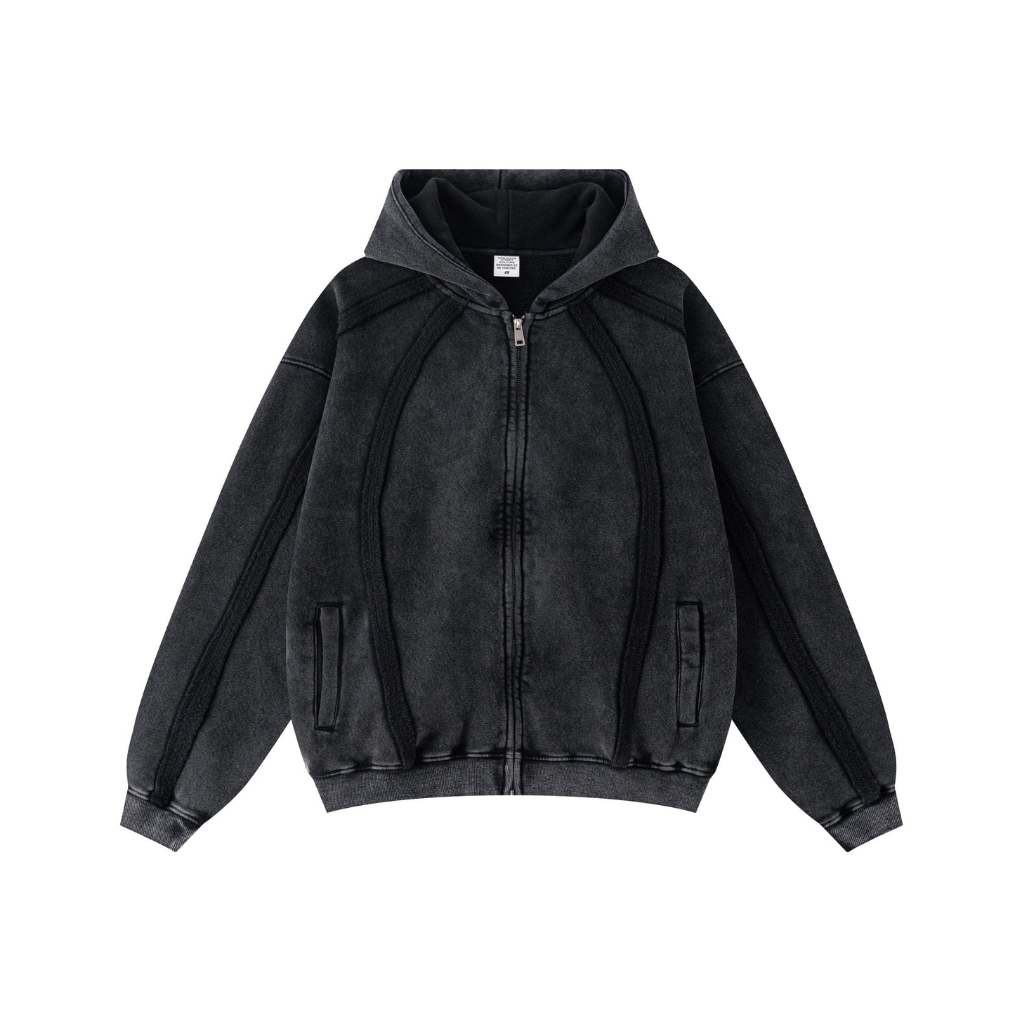 Structured Panel | Baggy Zip-Up Hoodie