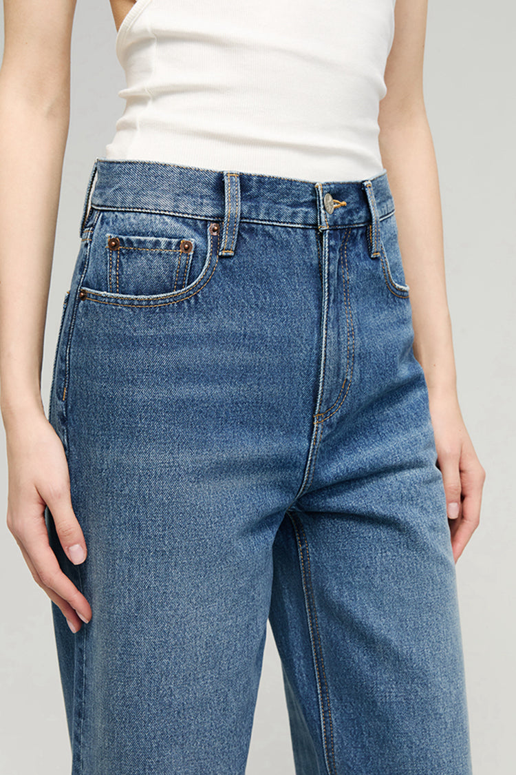The Cityer Crop Wide Jeans HJ009 - JUSTLUXURY