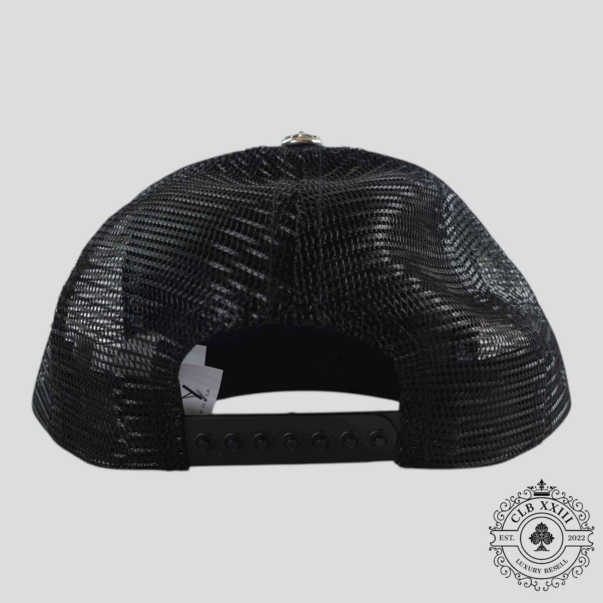 Chrome Hearts Hollywood CH Patch Trucker Hat in Black