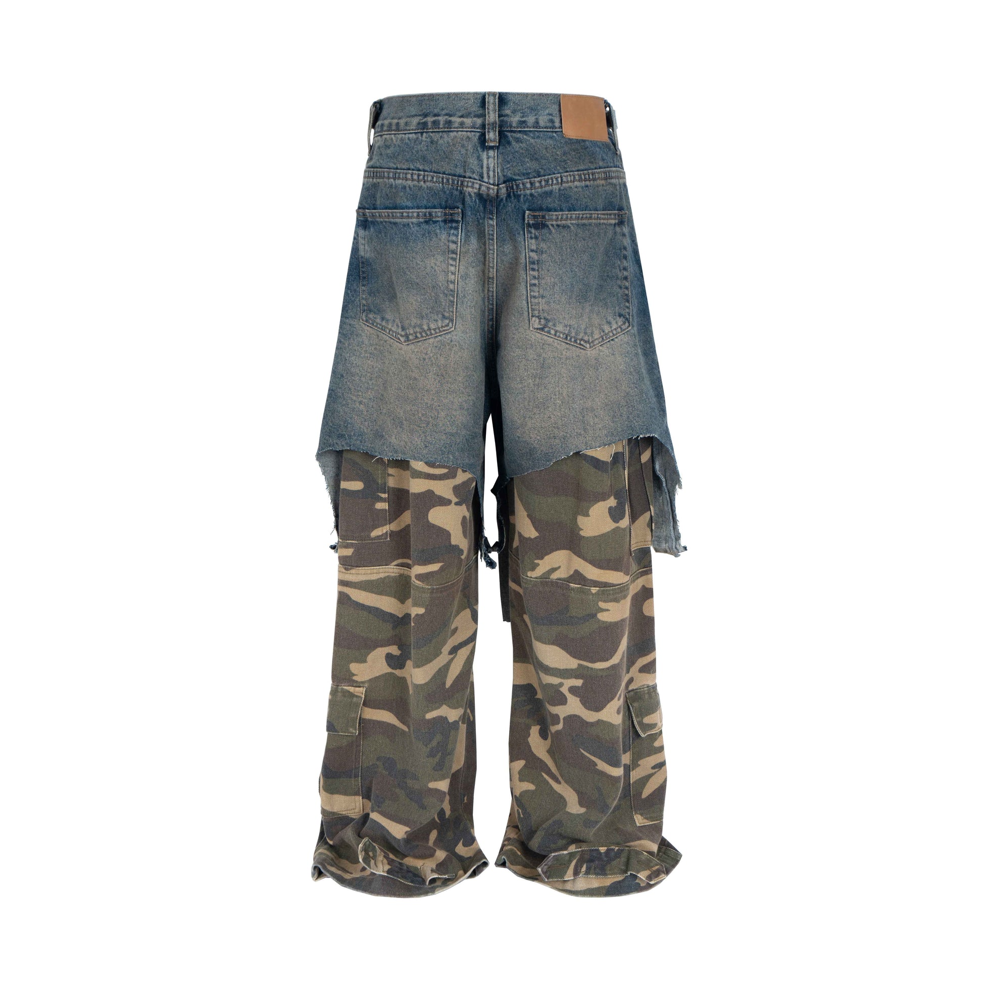 Deconstructed Denim Camo | Layered Jeans