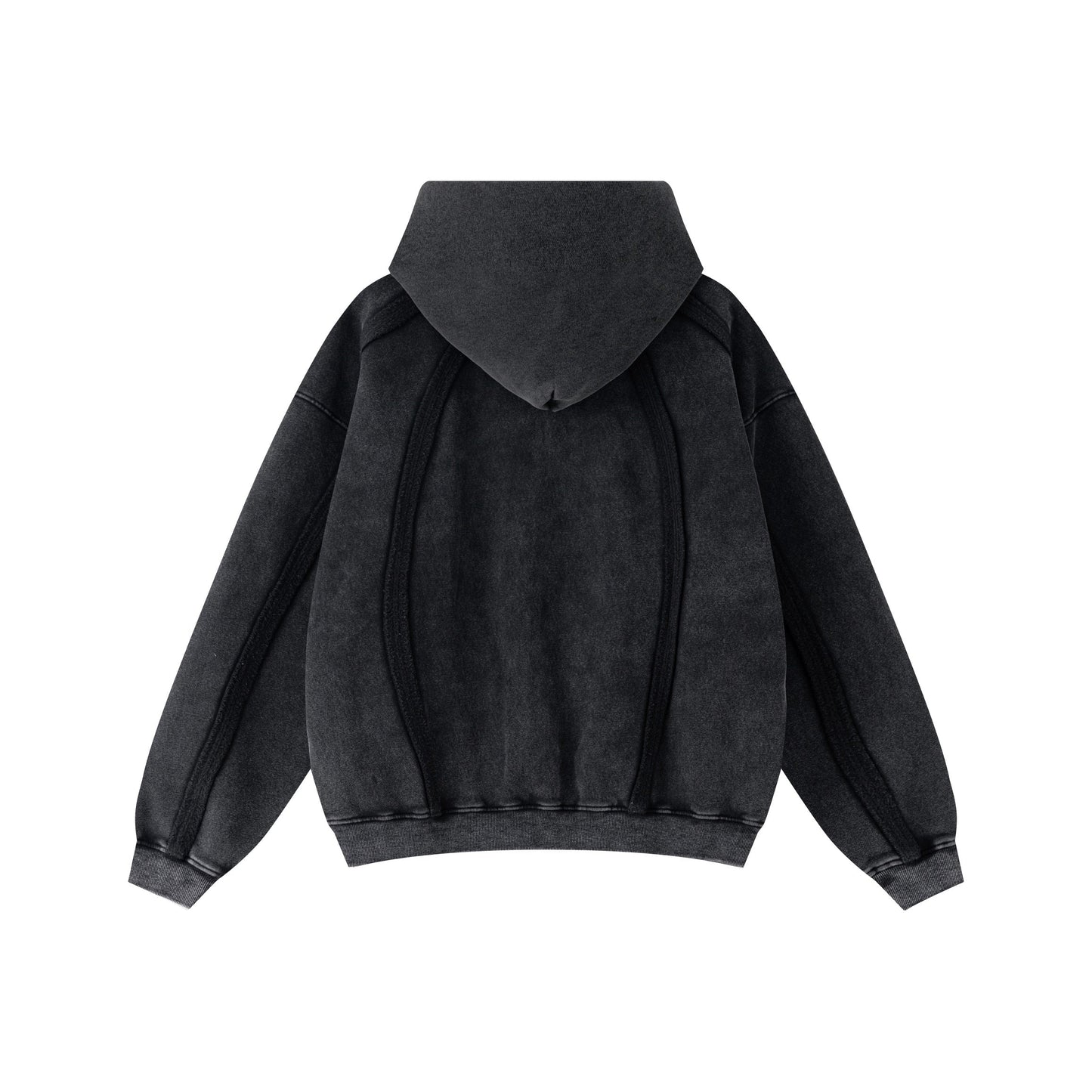 Structured Panel | Baggy Zip-Up Hoodie