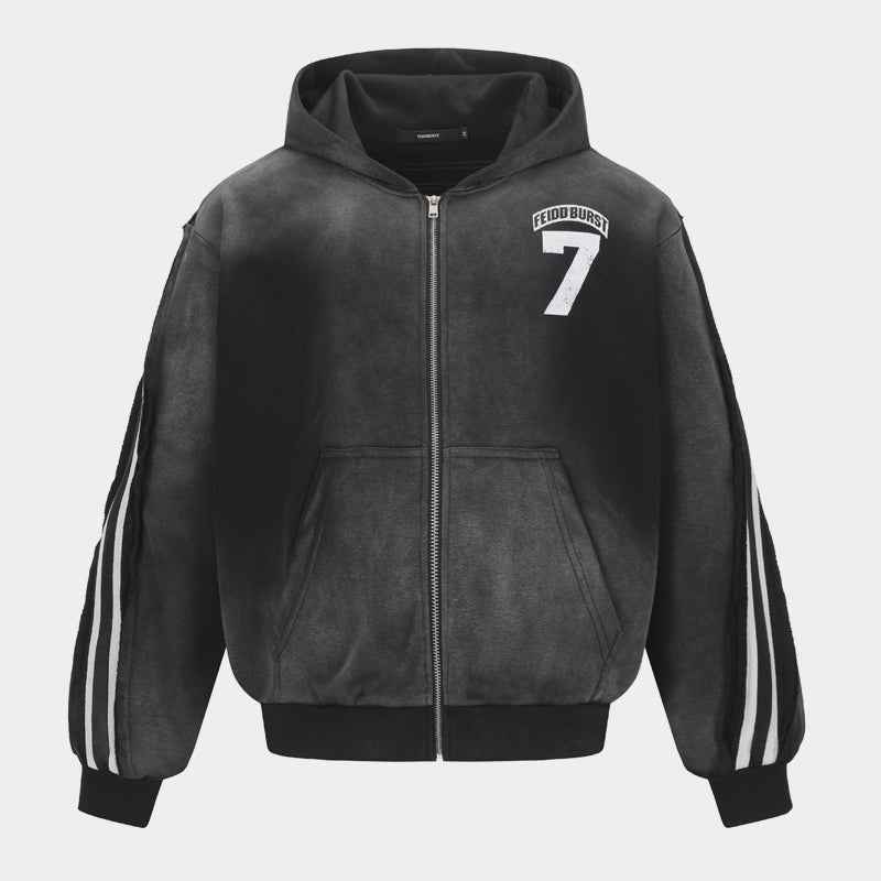 Vintage Sport Stripe | Zip Up Hoodie