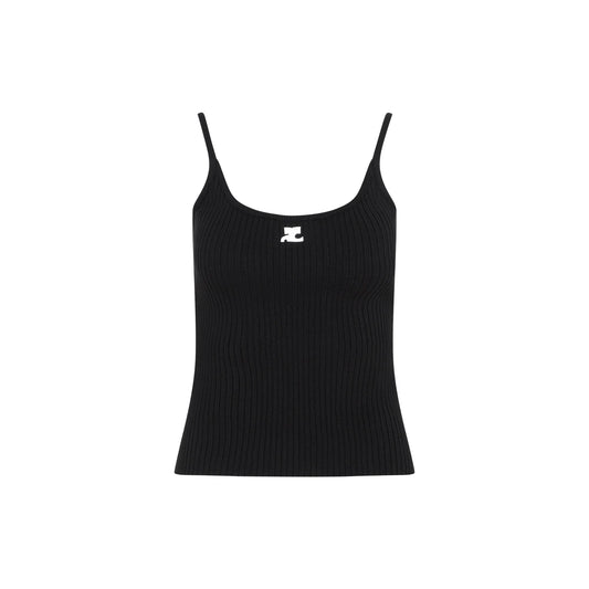 Courreges Rib Knit Tank Top Women