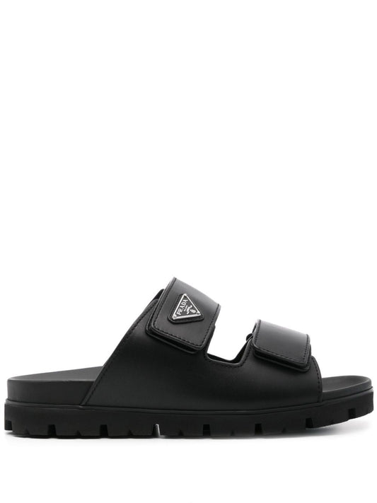 Prada Men Leather Strap Sandals