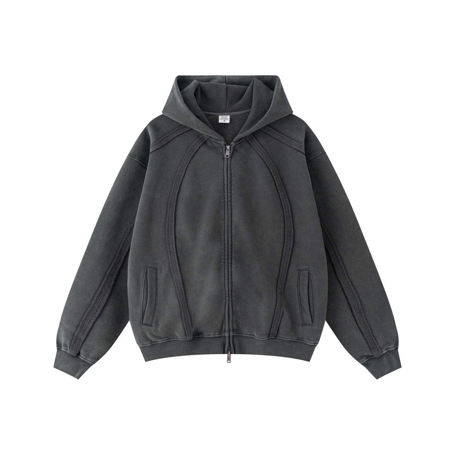 Structured Panel | Baggy Zip-Up Hoodie