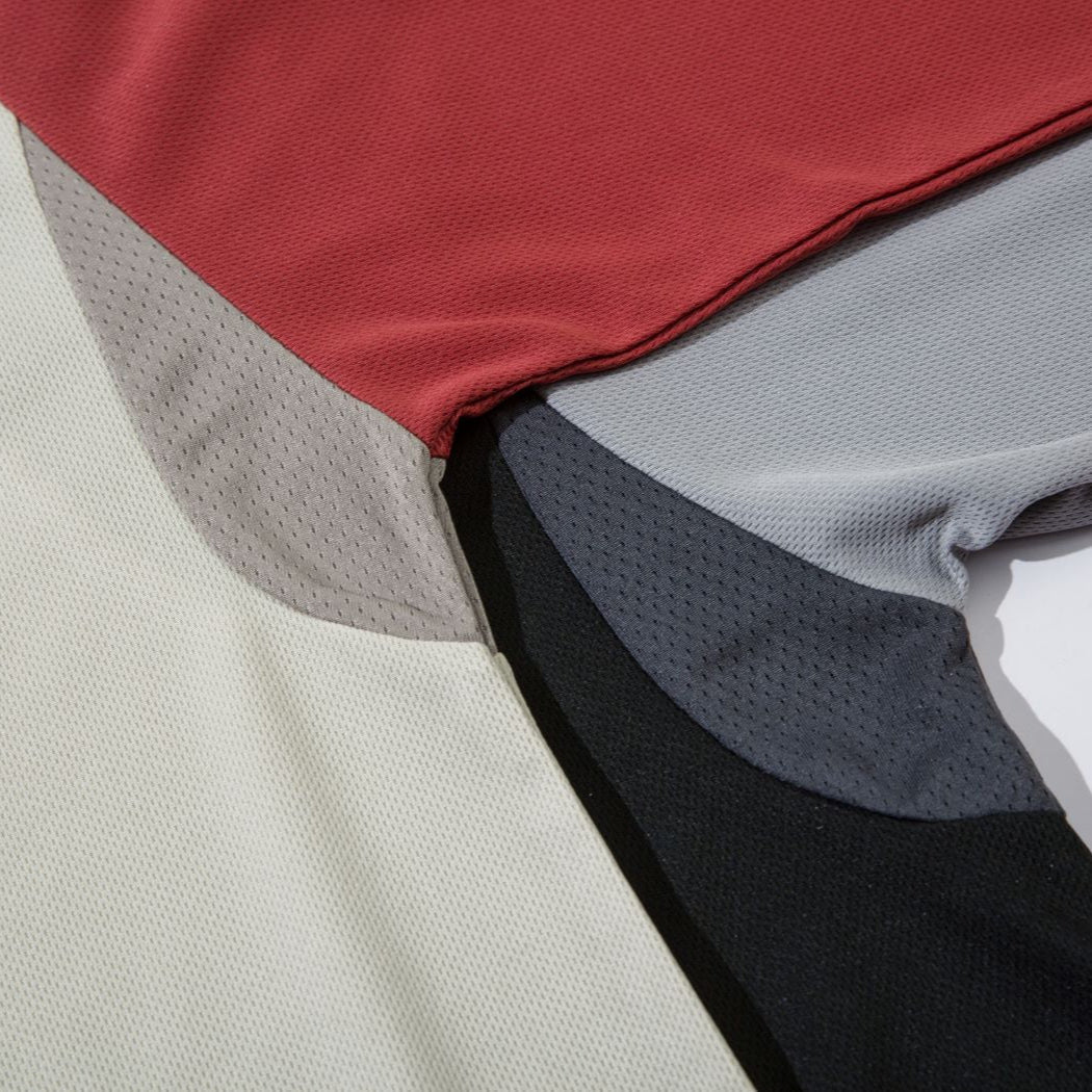 Panel Stripe Quarter-Zip Long Sleeve Jersey