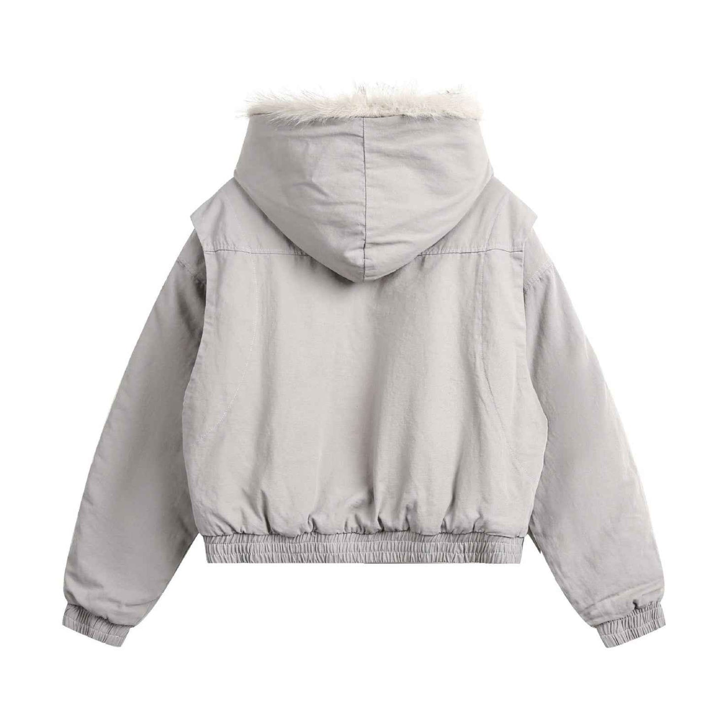 Spliced Fur | Hooded Quilted Jacket