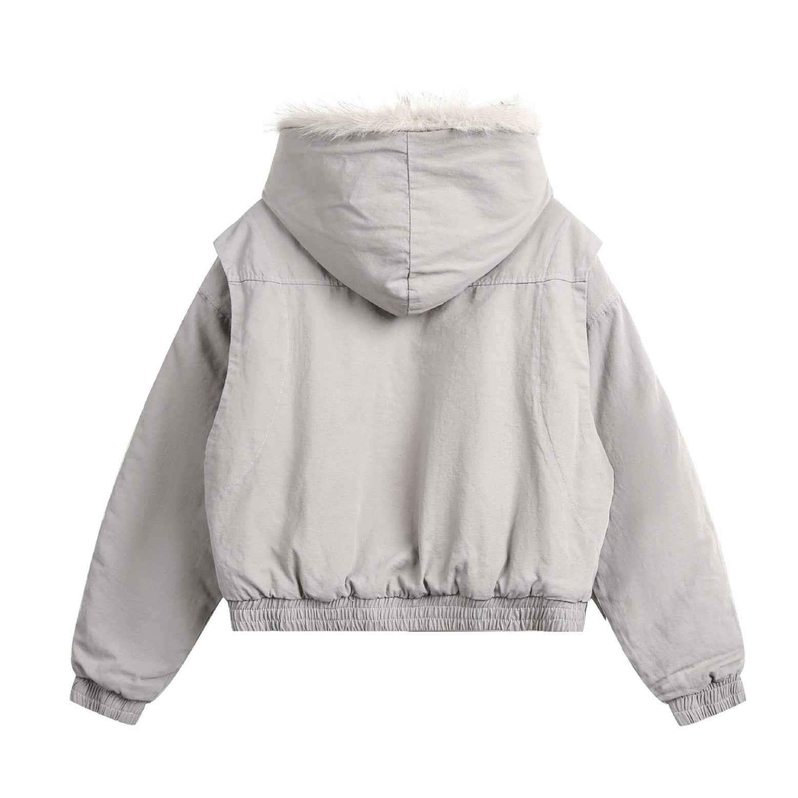 Spliced Fur | Hooded Quilted Jacket