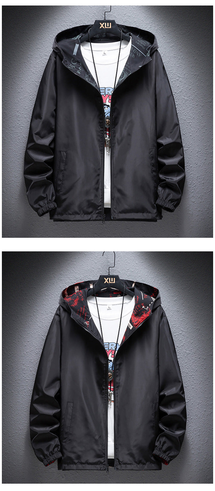 Reversible Article Windbreaker Jacket