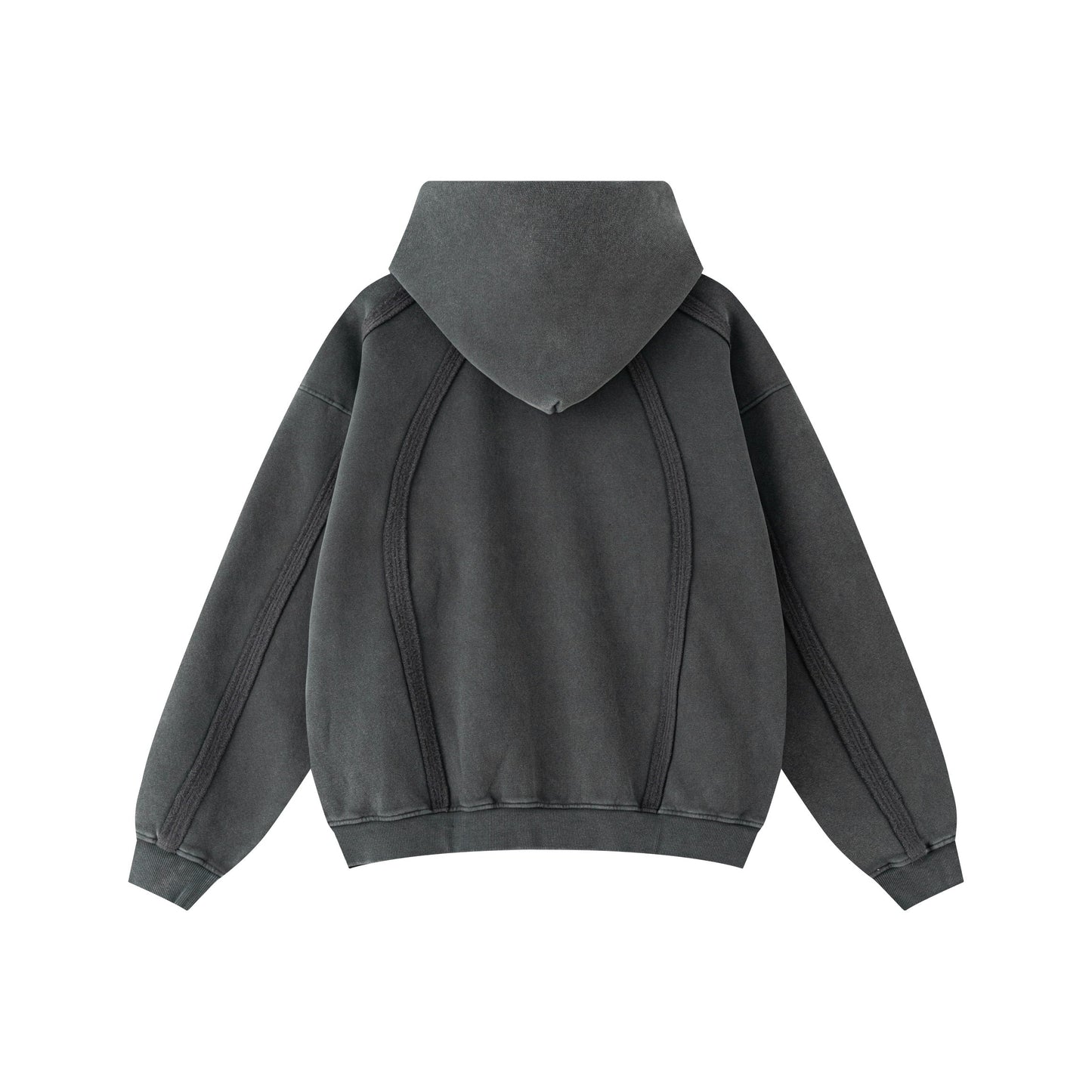 Structured Panel | Baggy Zip-Up Hoodie