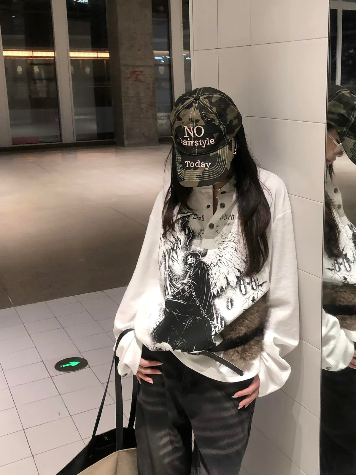 Requiem Reaper Henley Long Sleeve T-shirt